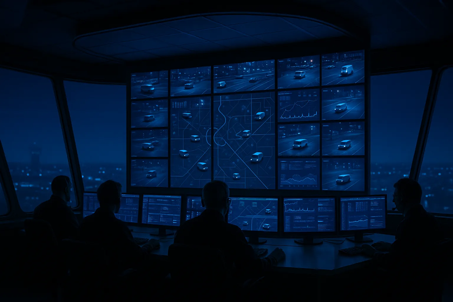 Control room dashboard for fleet ops.
