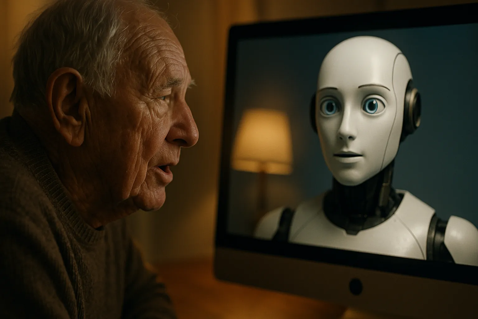 Voice interaction with elderly user.